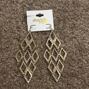 Gold dangle earrings